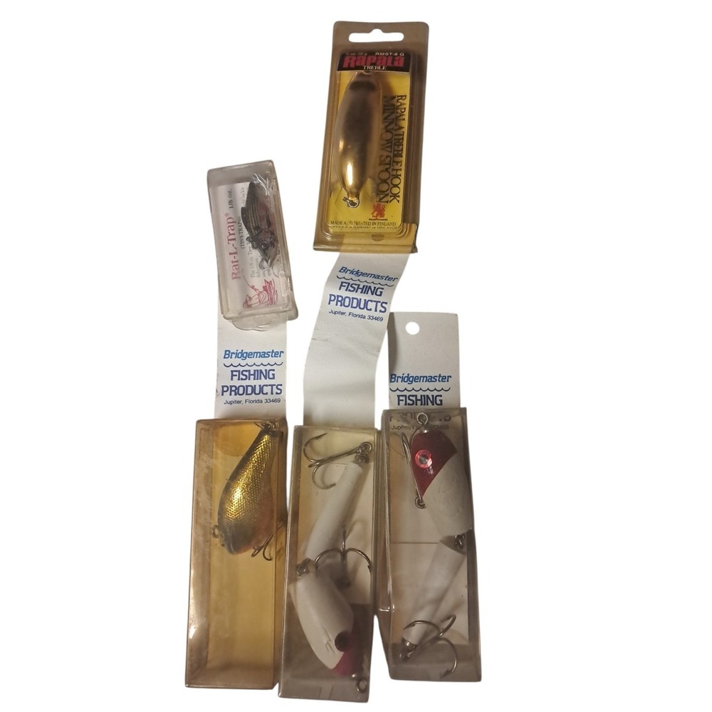 5 Vintage Fishing Lures New old Stock